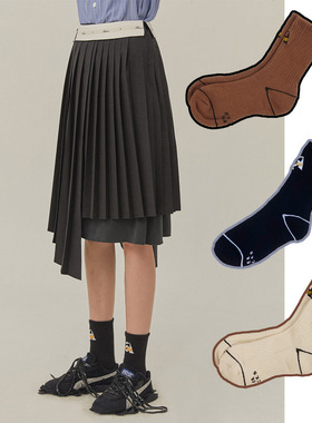 Taikonaut 现货秋冬新款ader 纵横字母刺绣中筒街头男女潮袜