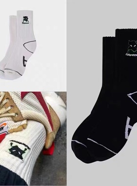 Taikonaut现货 ader20SS新款外星人头像刺绣纯棉运动男女街头潮袜