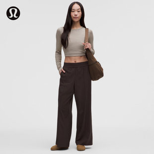 Breezily 女士中腰长裤 速干芯吸丨lululemon丨LW5IXBA