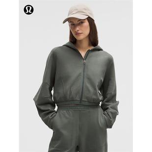 Loungeful 女士宽松剪裁短款拉炼连帽衫丨lululemon丨LW3JD6S