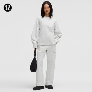 Loungeful 女士经典剪裁高腰运动裤*拉绒丨lululemon丨LW5IDNA