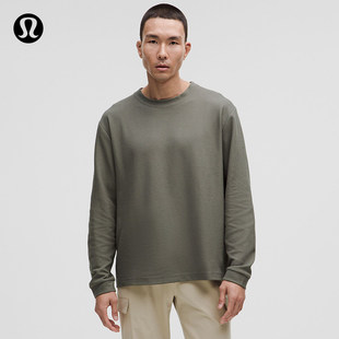 Heavyweight 男士高克重纹理棉混纺长袖T恤丨lululemon丨LM3FMBS
