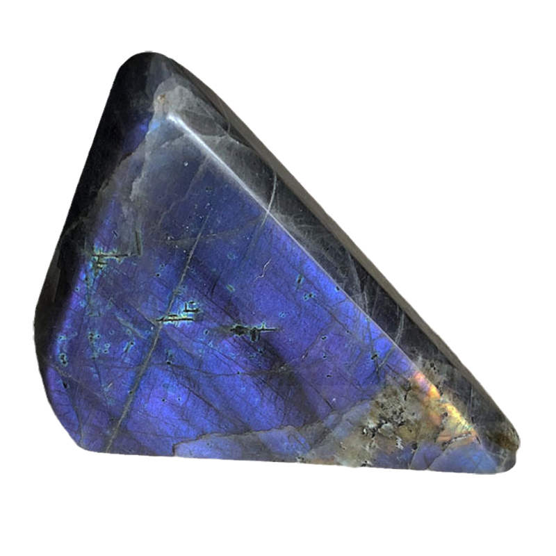 千蕊天然钠长石摆件 紫色拉长石家居摆饰 把玩 紫光一物一图