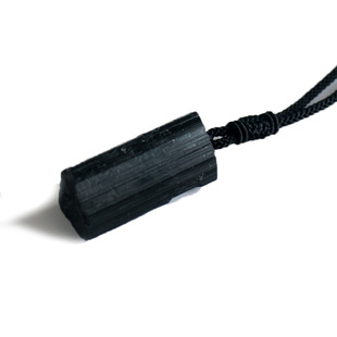 千蕊天然黑碧玺晶柱吊坠 原石矿标毛衣链 项链 项坠 托玛琳