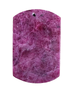 方牌吊坠红刚玉毛衣链