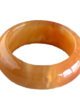 天然珊瑚玉指环食指大内径玉化好