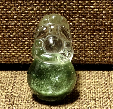 千蕊天然绿幽灵毛衣链 雕刻貔貅吊坠 绿幽灵水晶吊坠 一物一图