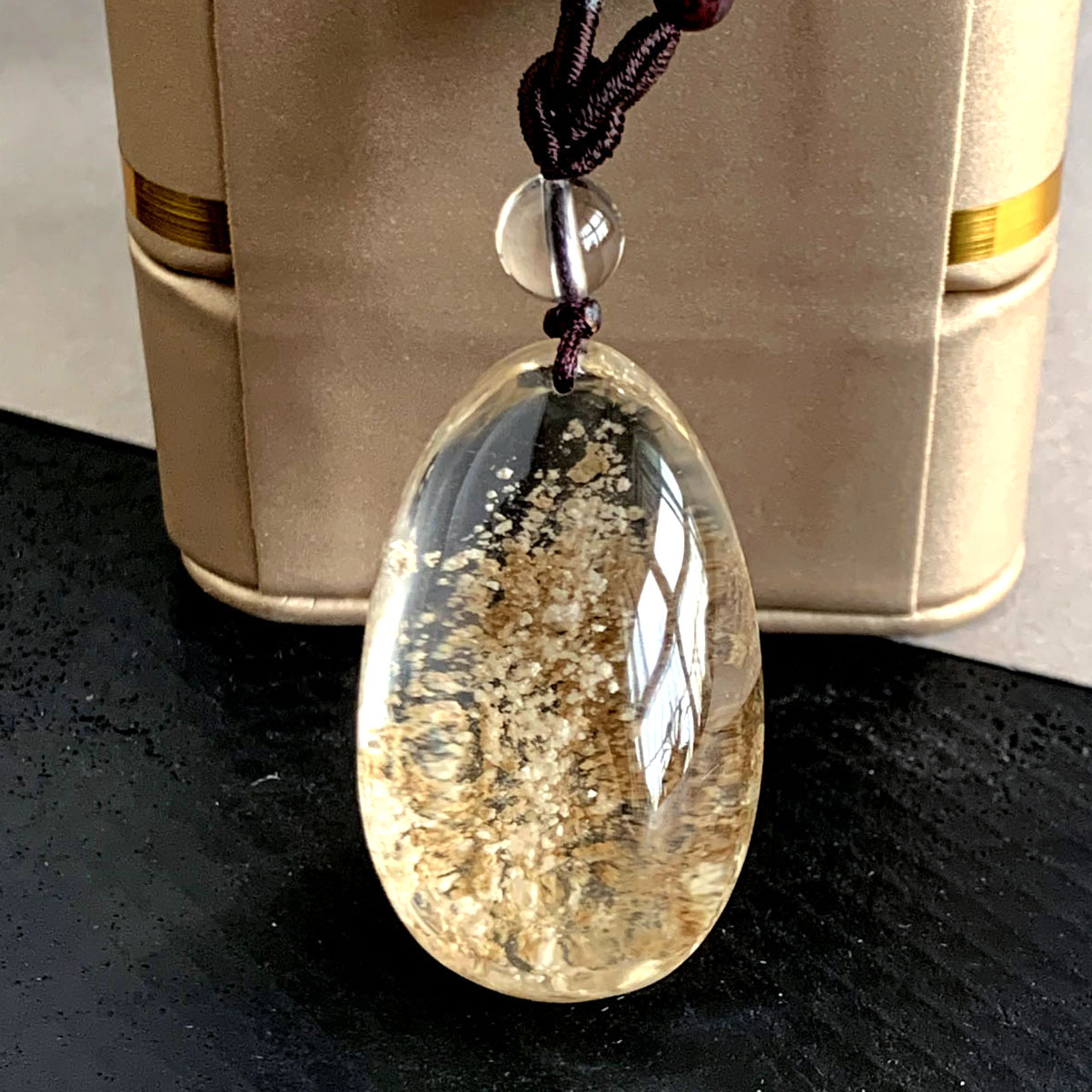 天然白幽灵吊坠异像水晶项坠