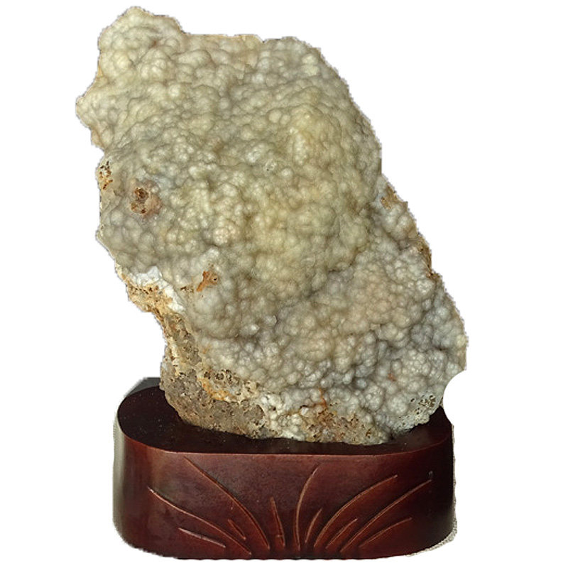 千蕊天然白葡萄玛瑙摆件 莹润白玛瑙白玉髓家居店铺原石摆件实物