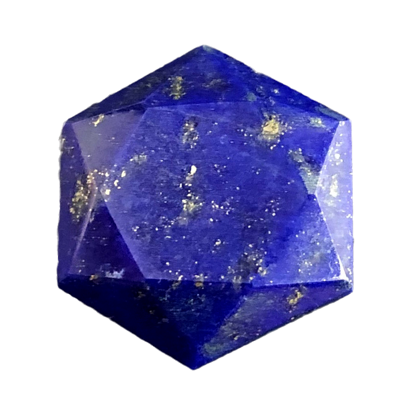 千蕊天然青金石大卫星吊坠六芒星 项坠 艳蓝毛衣链送链艳蓝实物