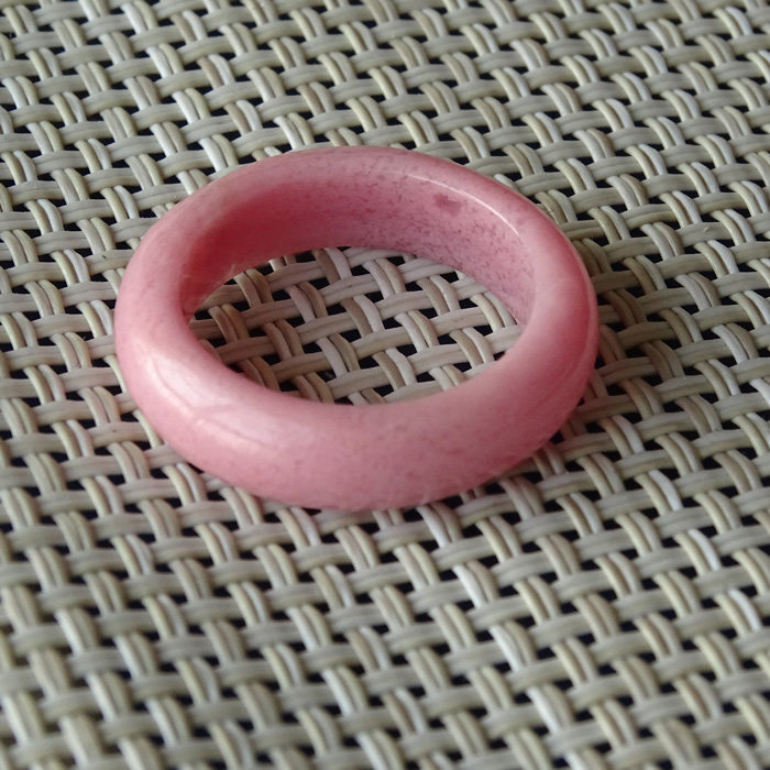 千蕊 天然天然蔷薇辉石指环 粉嫩玫瑰石戒指 一图一物多款17mm