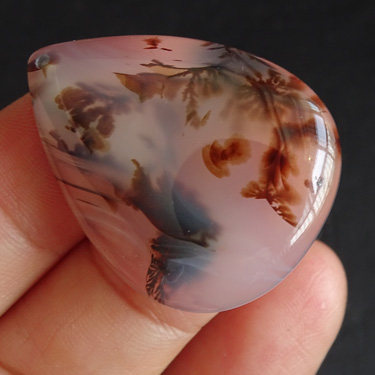 千蕊 水草玛瑙天然海洋玉髓吊坠 花草玛瑙 毛衣链女款小号送链