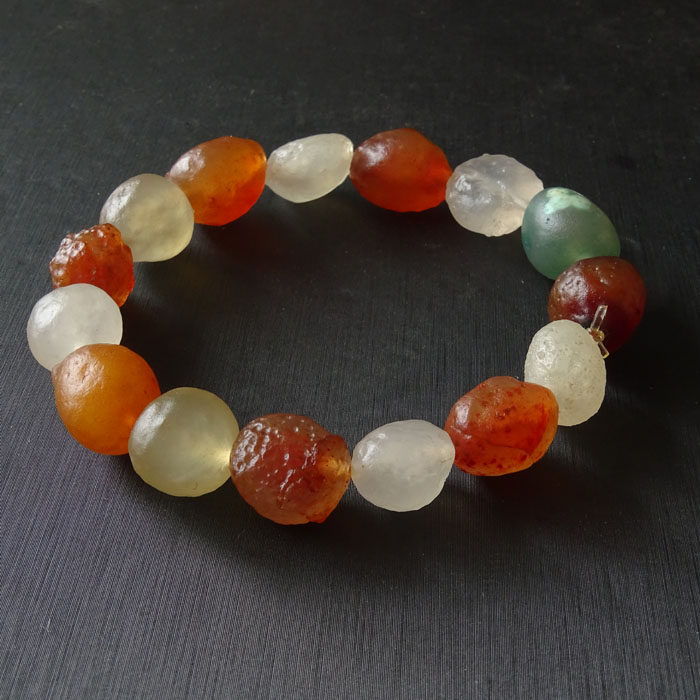 千蕊天然玛瑙原石手链 阿拉善彩玛瑙手串戈壁玛瑙籽玛瑙原始女款