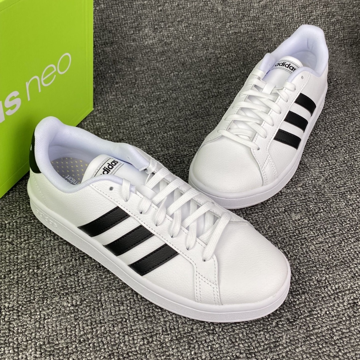 adidas NEO Grand Court防滑耐磨经典休闲男女板鞋F36392 GW9261