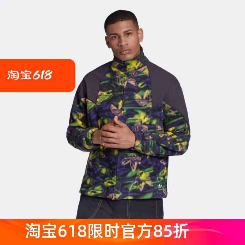 adidas Originals 三叶草logo印花拼接男子运动休闲外套 GE0799 运动服/休闲服装 运动茄克/外套 原图主图