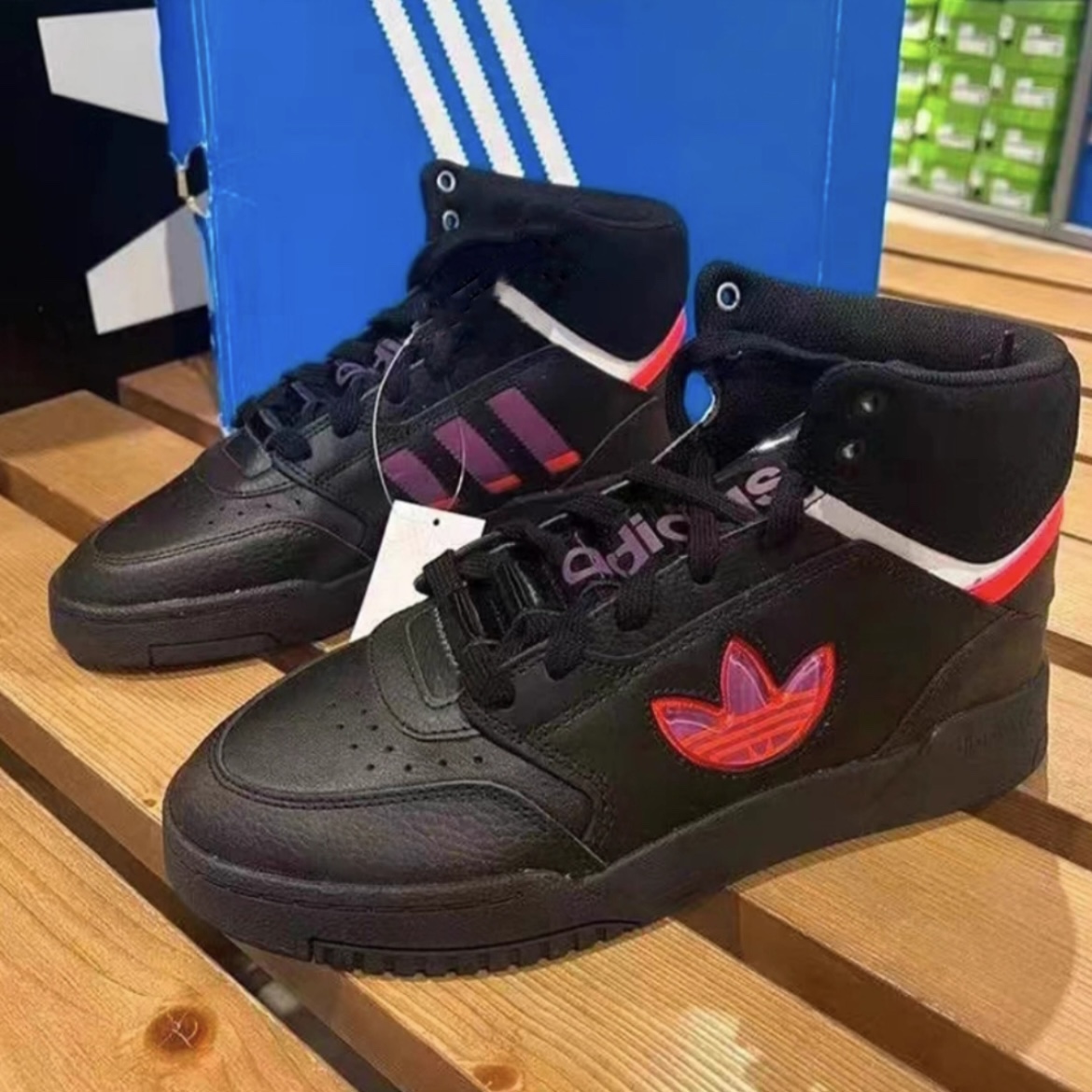 Adidas阿迪达斯三叶草DROPSTEP男女耐磨运动休闲板鞋 FX7698