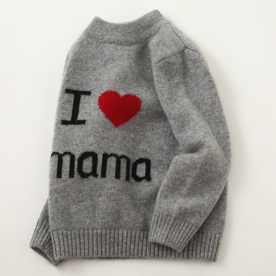 洪叶云台100%纯山羊绒儿童羊绒衫