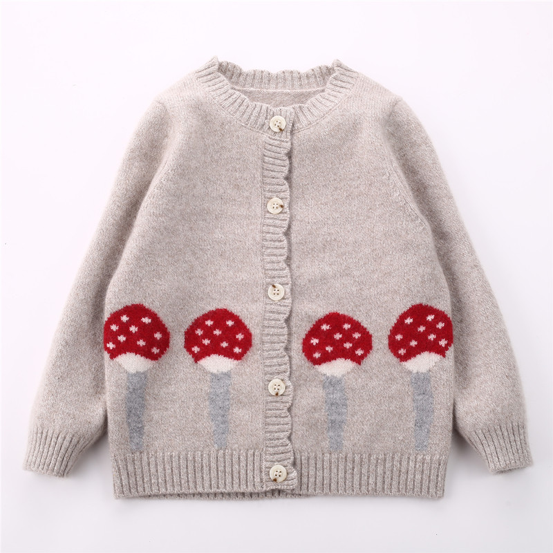 秋冬女童100%纯山羊绒宝宝针织衫