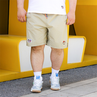 速干 薄款 舒适纯色硅胶印直筒沙滩裤 四分裤 TRCE镭创 休闲短裤 夏季