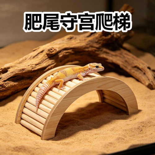 肥尾守宫攀爬梯玩具拱桥豹纹睫角蜥蜴专用饲养箱丰荣造景摆件装饰