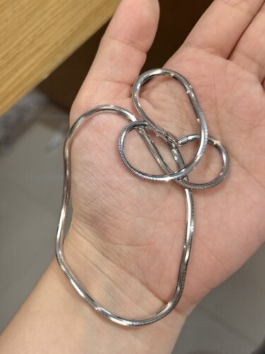 意大利蛇骨链精工纯银项链
