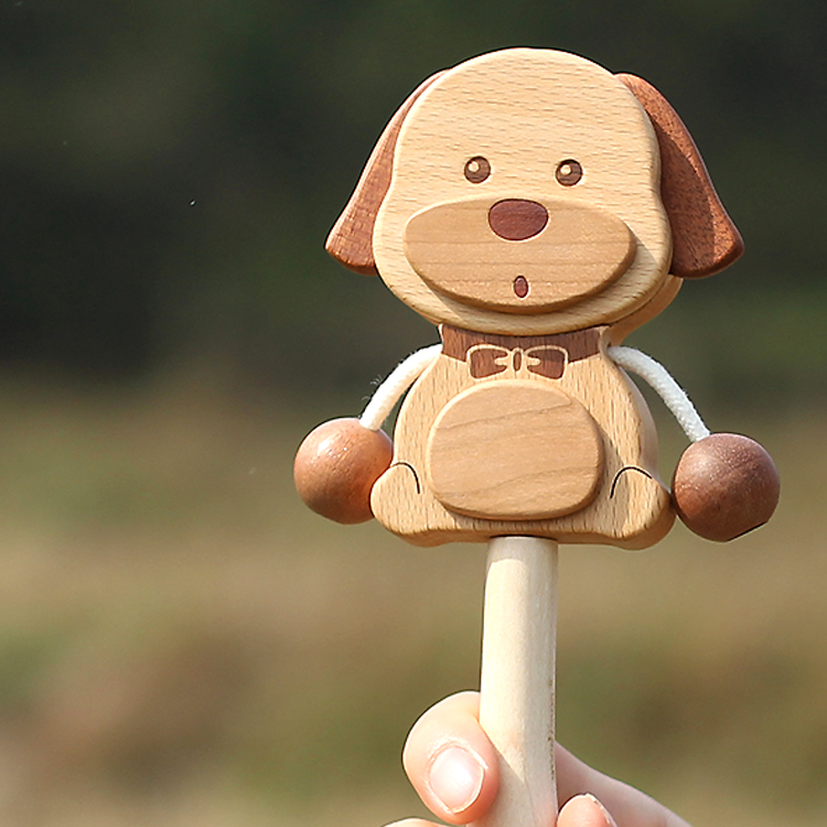 woodpapa小狗撥浪鼓0-6-12禮物