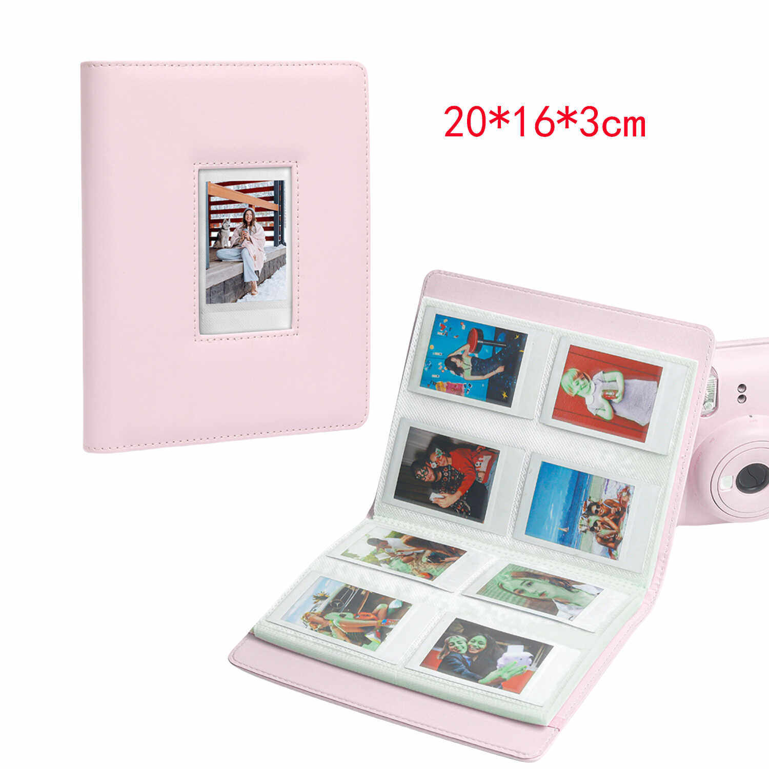 适用富士拍立得相册3寸mini 3寸封面相片袋一次成像相册大容量PU