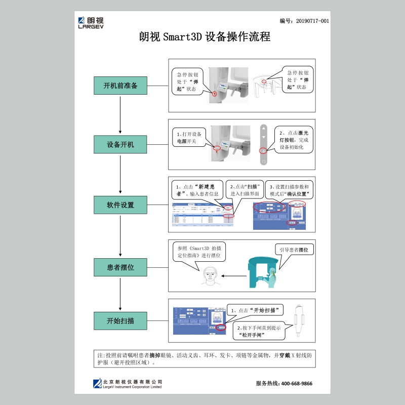 朗视Smart3D设备流程CT模式拍摄定位指南优质颌面部影像正确摆位