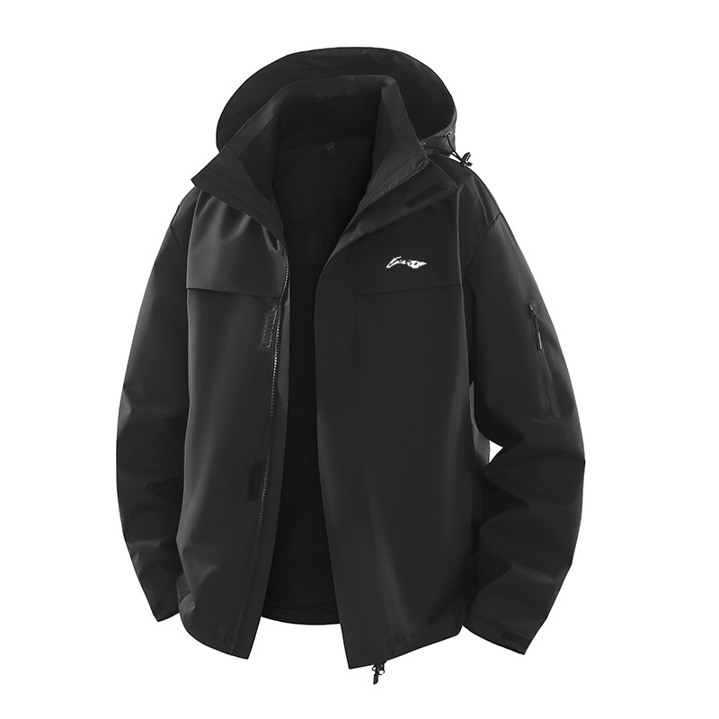 品牌LN冲锋衣外套男女三合一2026新款户外登山防风防水团购定制服