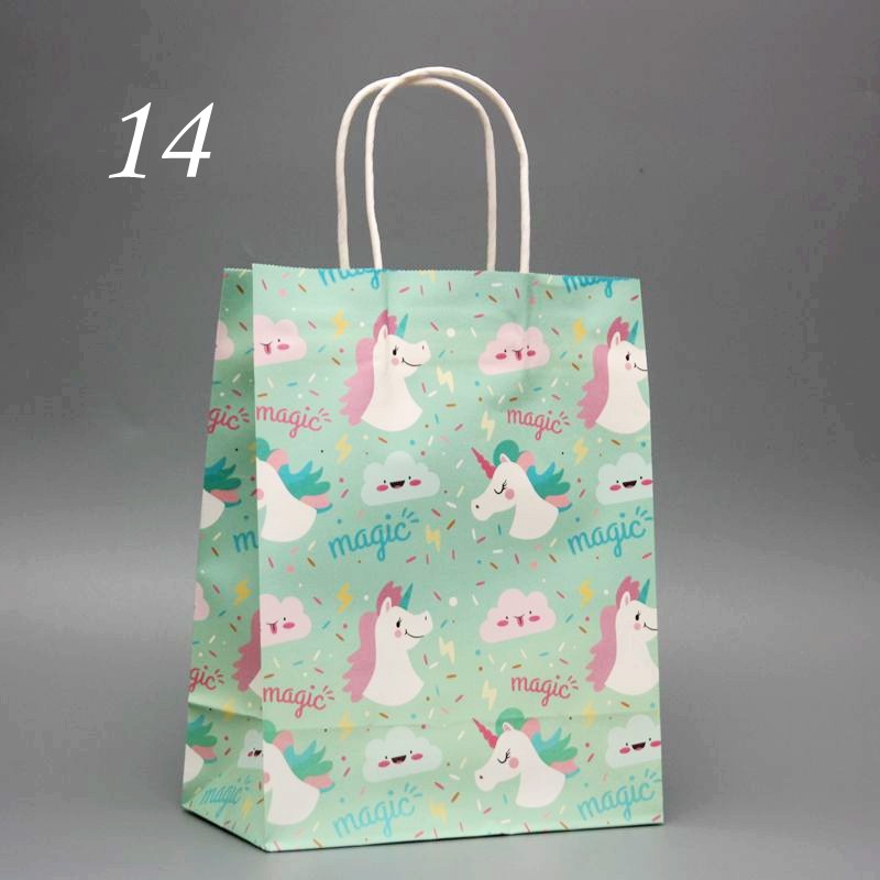 独角马纸袋 手提袋 纸袋子 礼品袋 韩版文艺小清新卡通纸袋可爱z