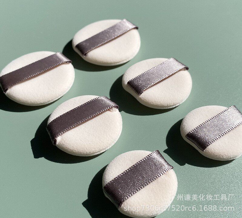 40mm新款升级版迷你植绒粉扑二代驼色指尖小样替换粉扑手指干粉扑