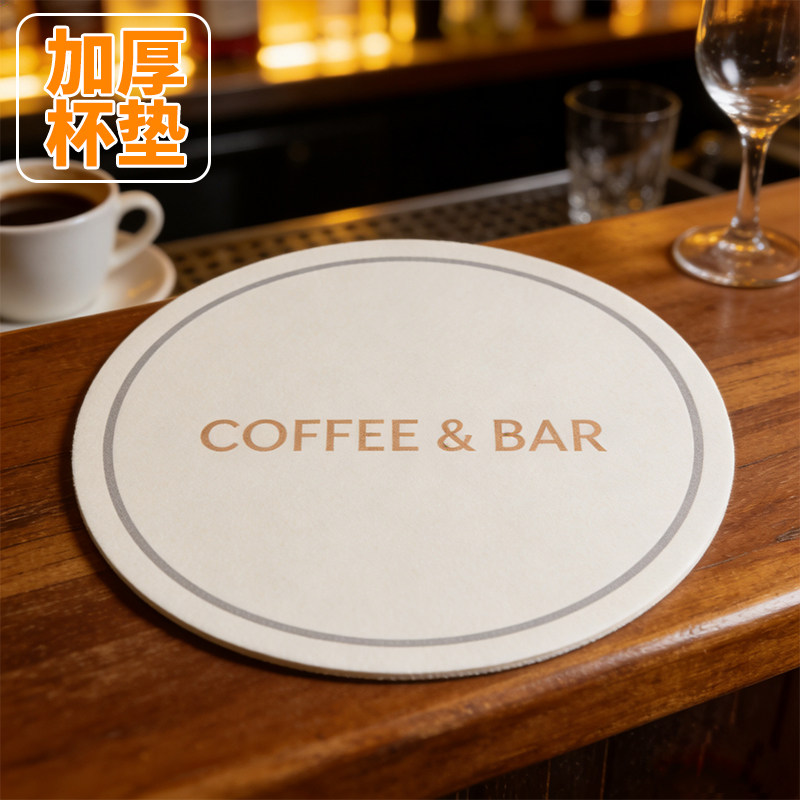 纸质杯垫定制logo吸水防滑小卡片图片