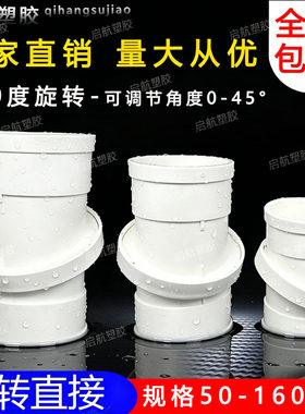 PVC旋转直接可360度万向弯头
