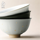 手工陶瓷米饭碗汤碗面碗圆碗粗陶复古碗餐具单个家用创意 九土日式