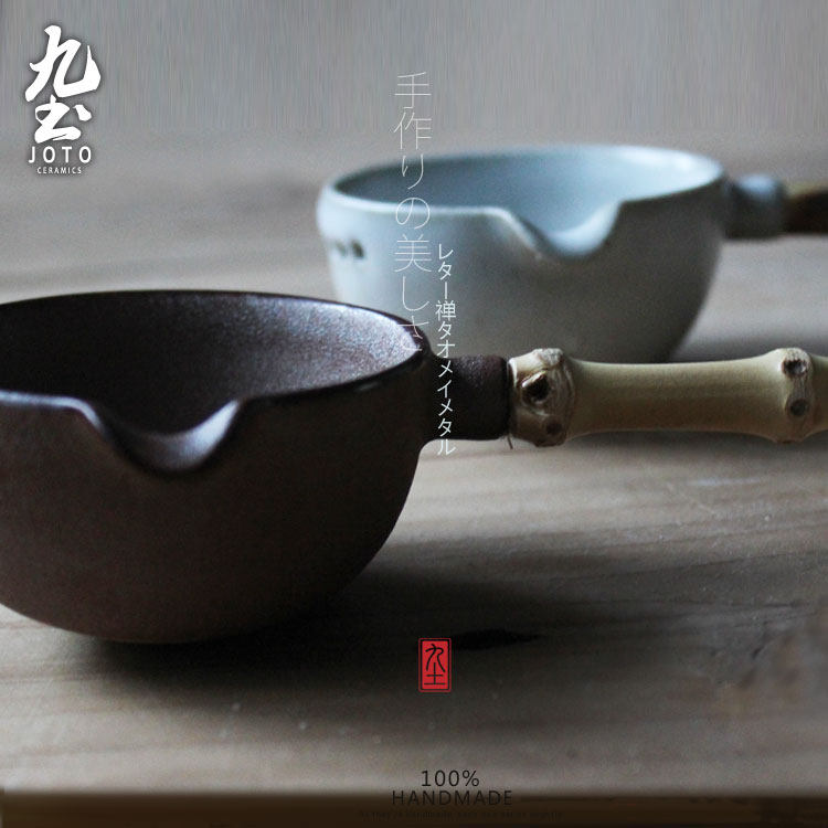 九土日式陶瓷复古分茶勺碗泡茶景德镇粗陶茶具手工陶艺煮茶分茶器,餐饮具,茶道/零配,淘宝优惠券,粉丝福利购,淘宝优惠卷