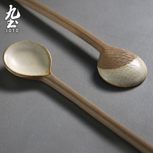 九土全手工复古日式咖啡匙勺子