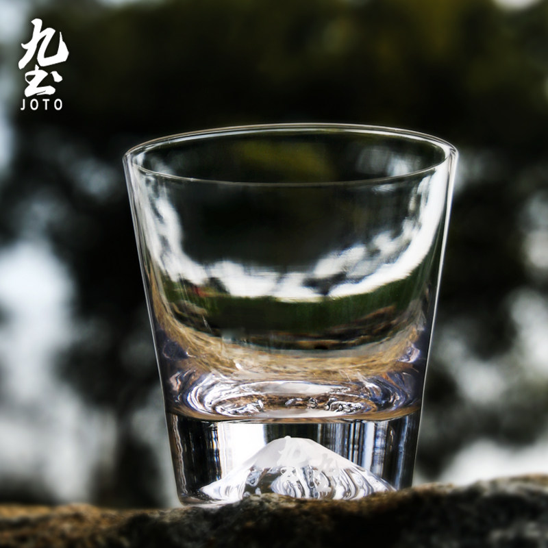 九土日本手工雪山玻璃杯子图片