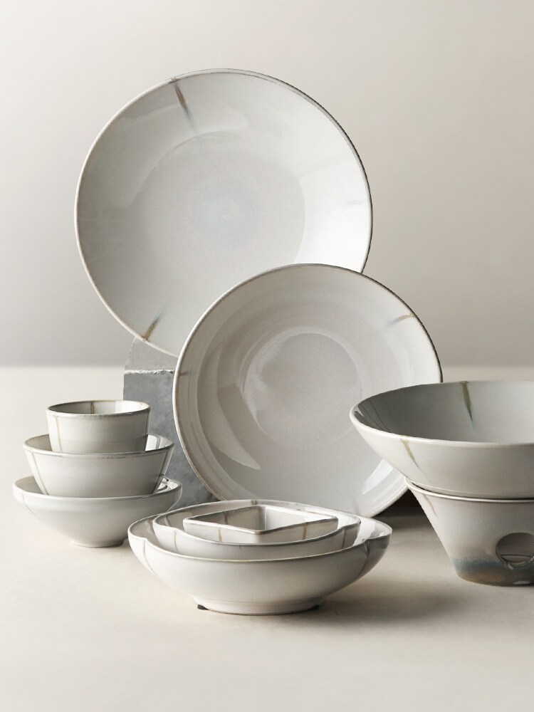 九土景德镇覆古碗碟套装餐具釉下彩饭碗陶瓷斗笠干锅面碗杯子盘子