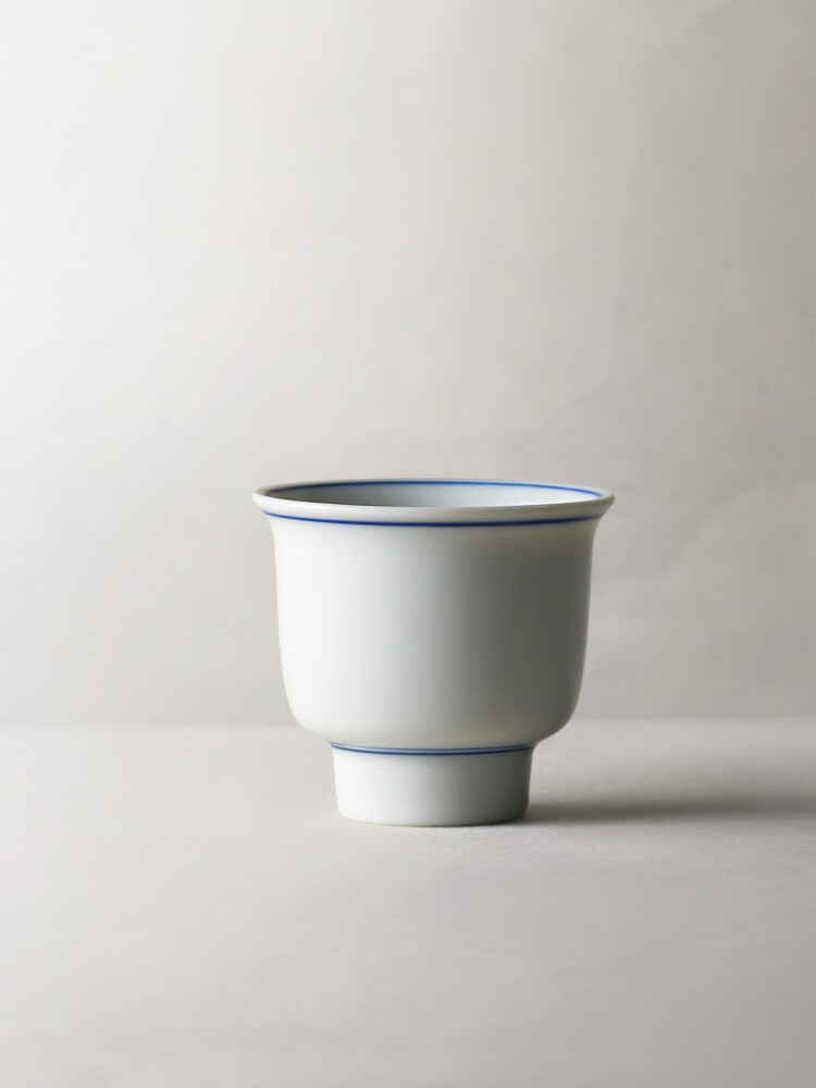 九土景德镇茶杯白瓷品茗杯青花瓷圈覆古功夫茶具单杯定制小主人杯