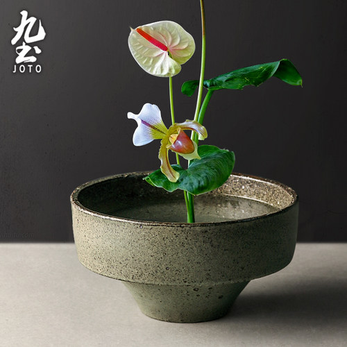 九土粗陶花器手工禅意