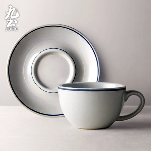 九土手绘青花咖啡杯可定制