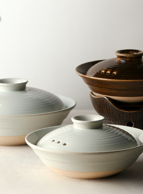 九土日式陶瓷浅口砂锅土锅家用煲仔饭明火锅煲汤锅炖锅加热煮粥锅