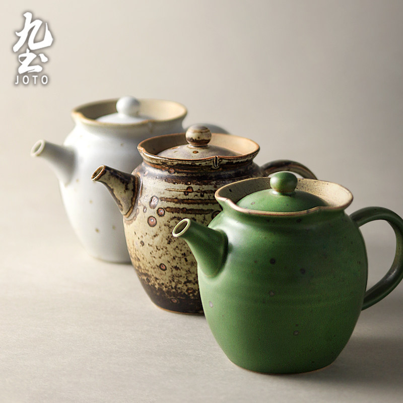 日式粗陶茶壶手工窑变壶带过滤孔小泡茶壶单壶手抓壶家用功夫茶具