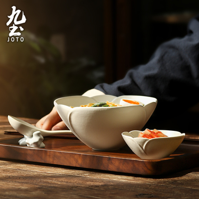 九土陶瓷餐具套装手工家用碗盘