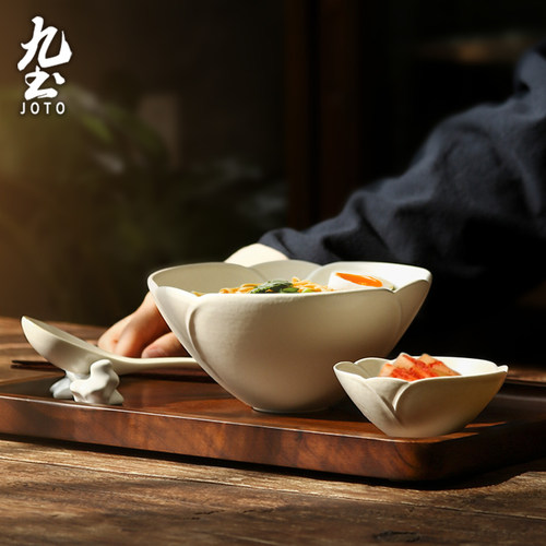 九土陶瓷餐具套装手工家用碗盘