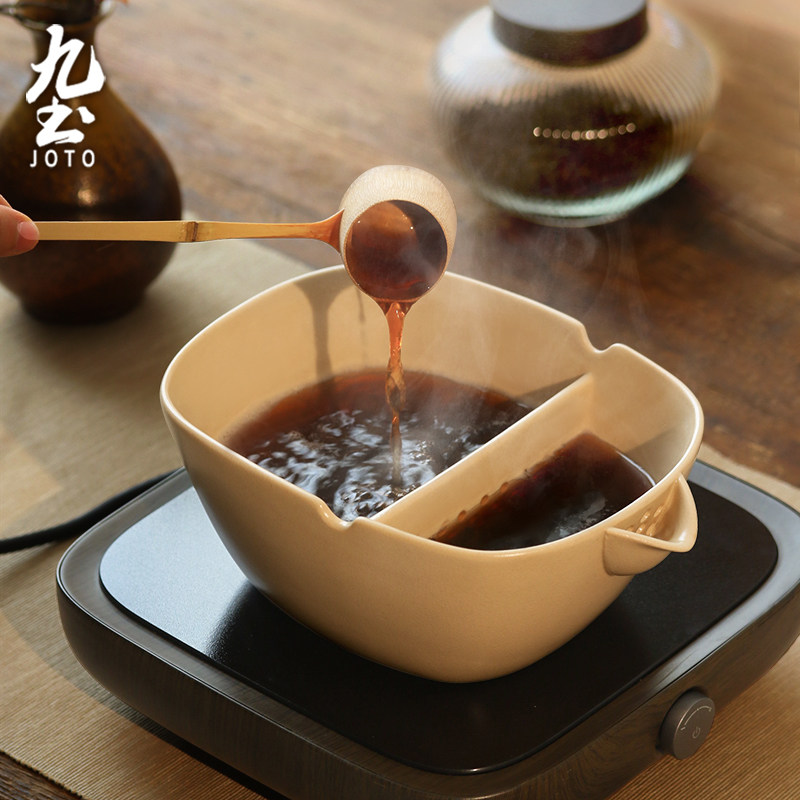 九土复古煮茶器家用茶水分离罐罐花茶奶茶罐泡茶碗陶瓷功夫茶具,餐饮具,茶道/零配,淘宝优惠券,粉丝福利购,淘宝优惠卷