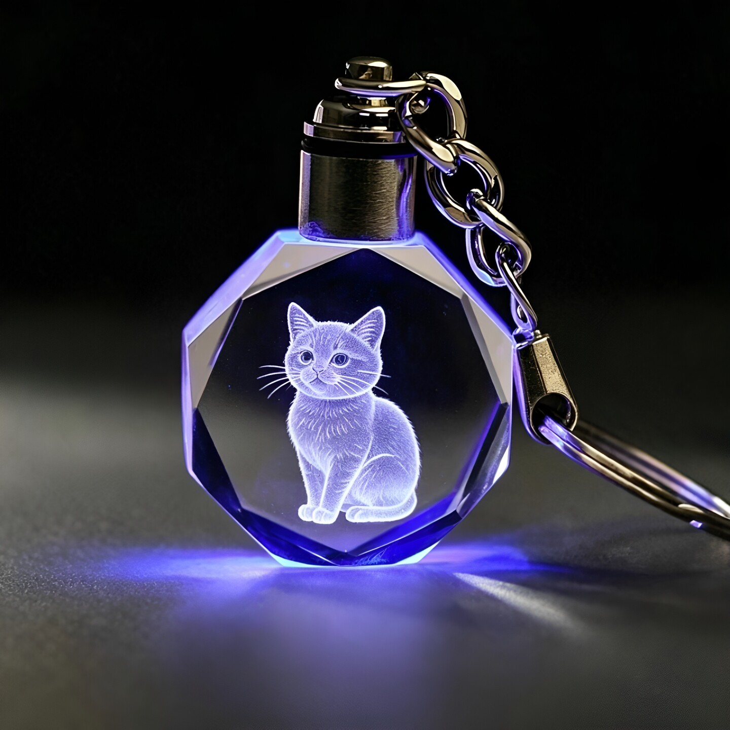 定制宠物猫狗水晶水晶玻璃钥匙扣