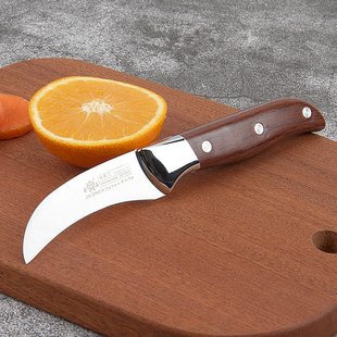 超快锋利不锈钢水果刀香蕉刀菠萝刀水果店弧形月弯刀割菜阳江刀具