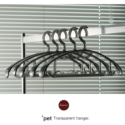 透明衣架家用挂衣无痕防肩角加粗加大加厚防滑冬天的衣服大衣撑子