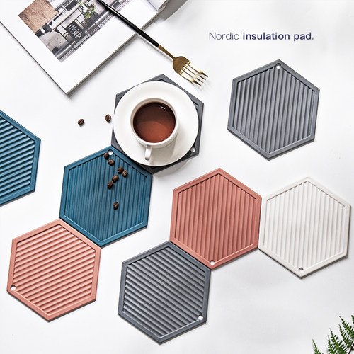 北欧创意风厨房硅胶防烫隔热垫